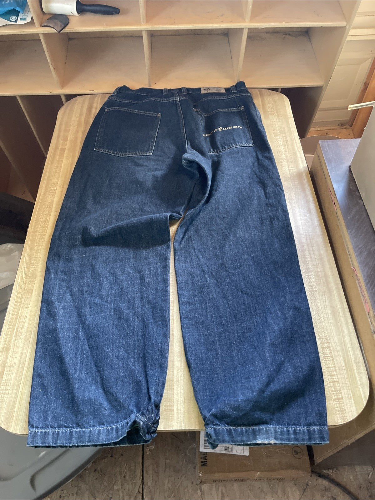 Rocawear Jeans Baggy Wide Leg Y2K Hiphop Streetwear 38/34