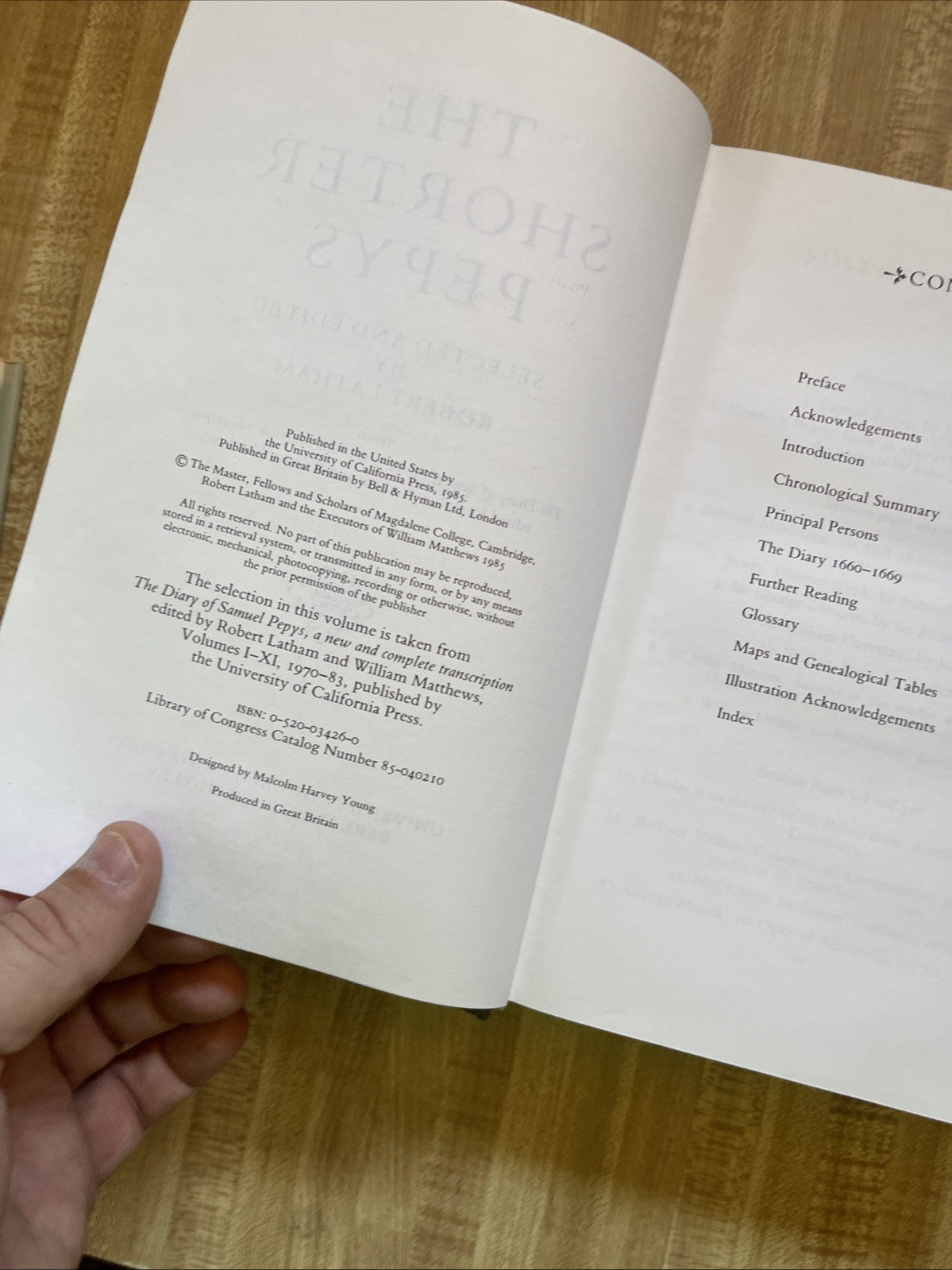The Shorter Pepys Hardcover 