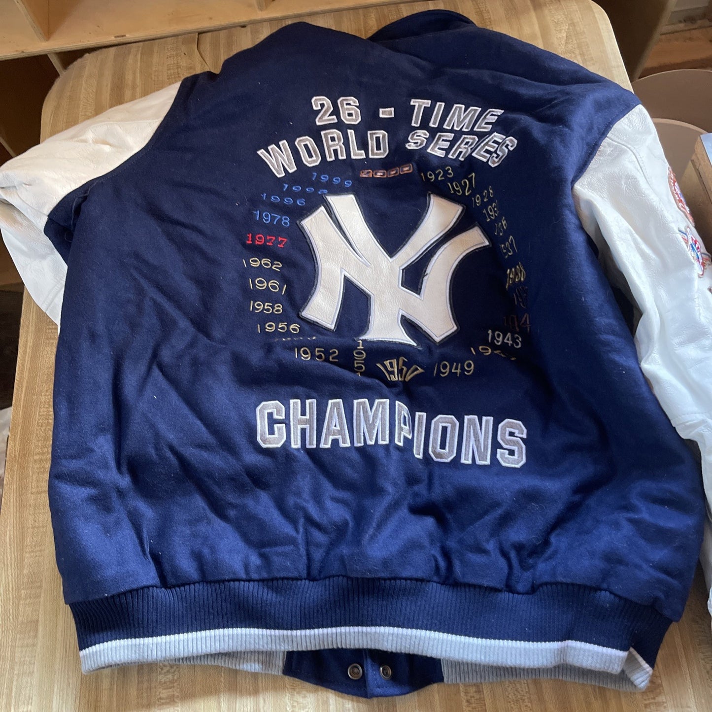 Vintage New York Yankees 26 Time World Series Champion Varsity Jacket XL