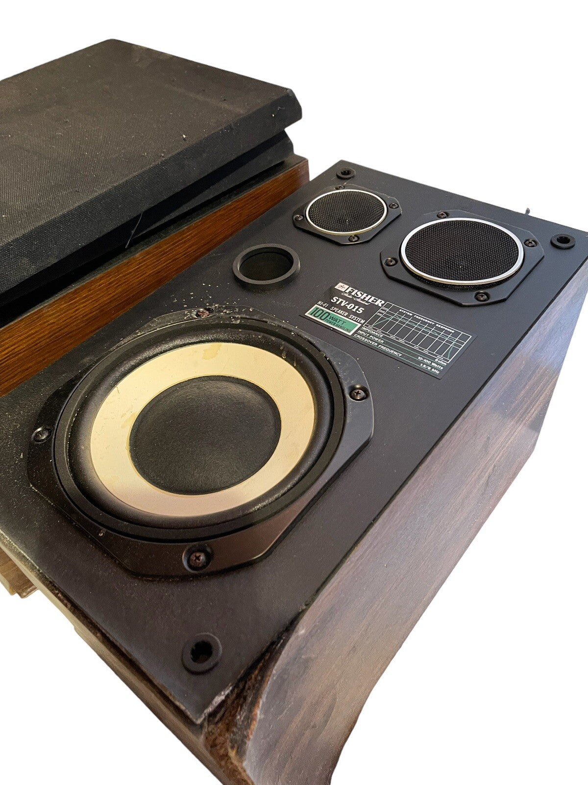 Fisher Stereo With Record Player And Speakers