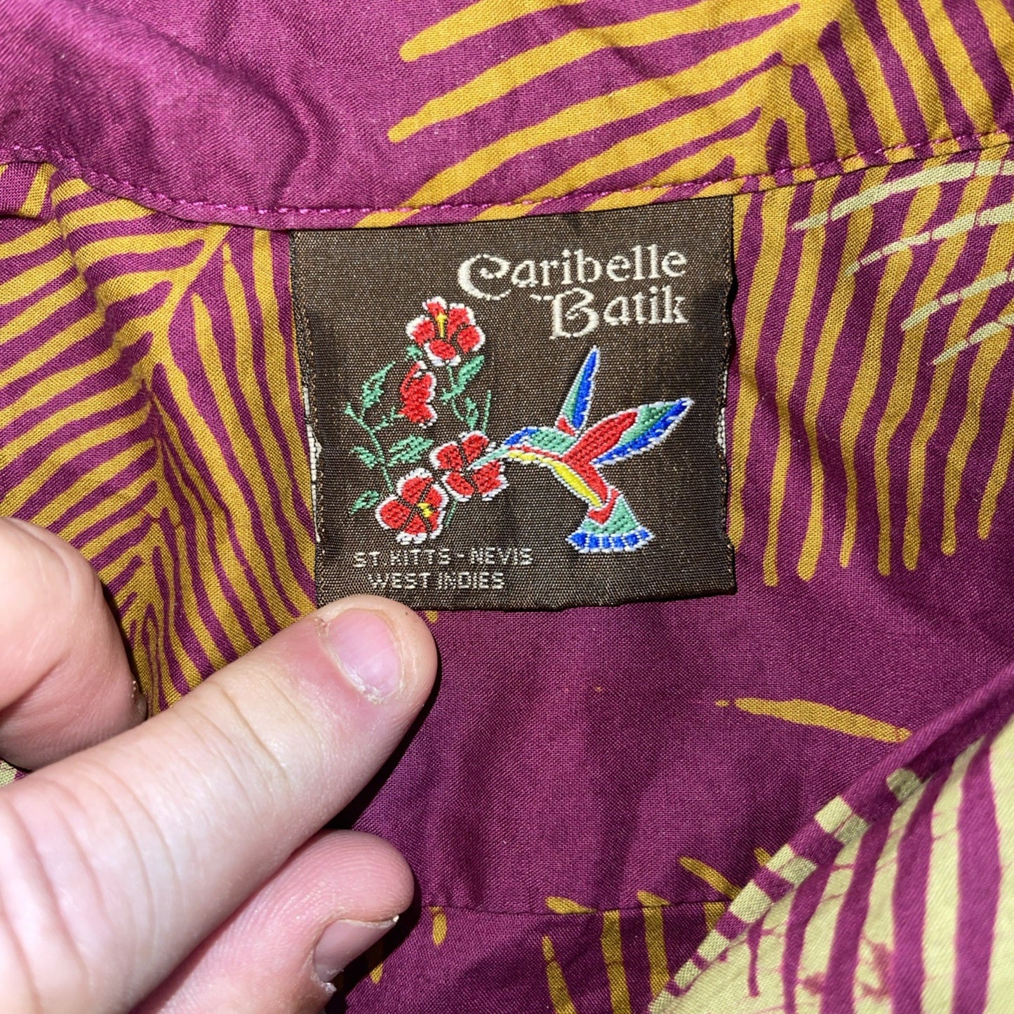 Caribelle Batik Hawaiian Shirt Large 