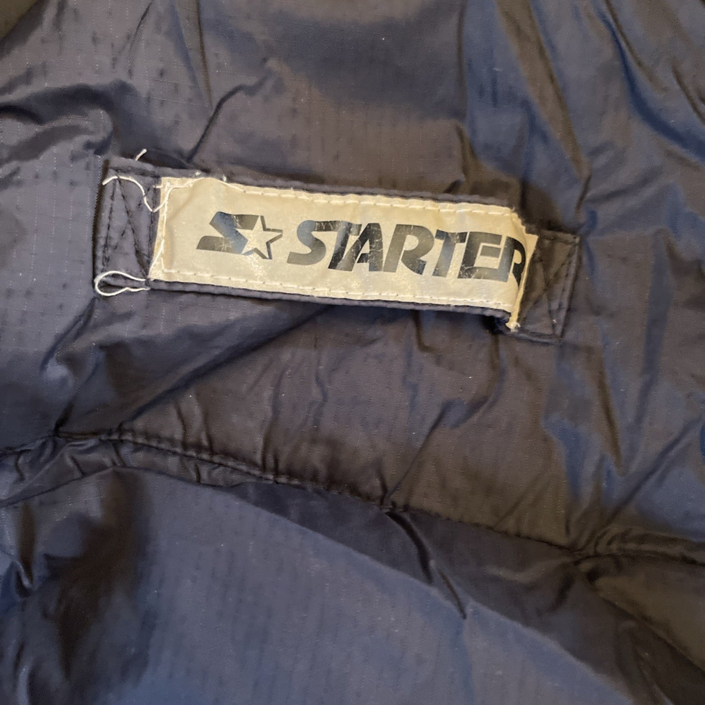 Vintage Starter Puffer Jacket Reversible Zipoff Sleeves 