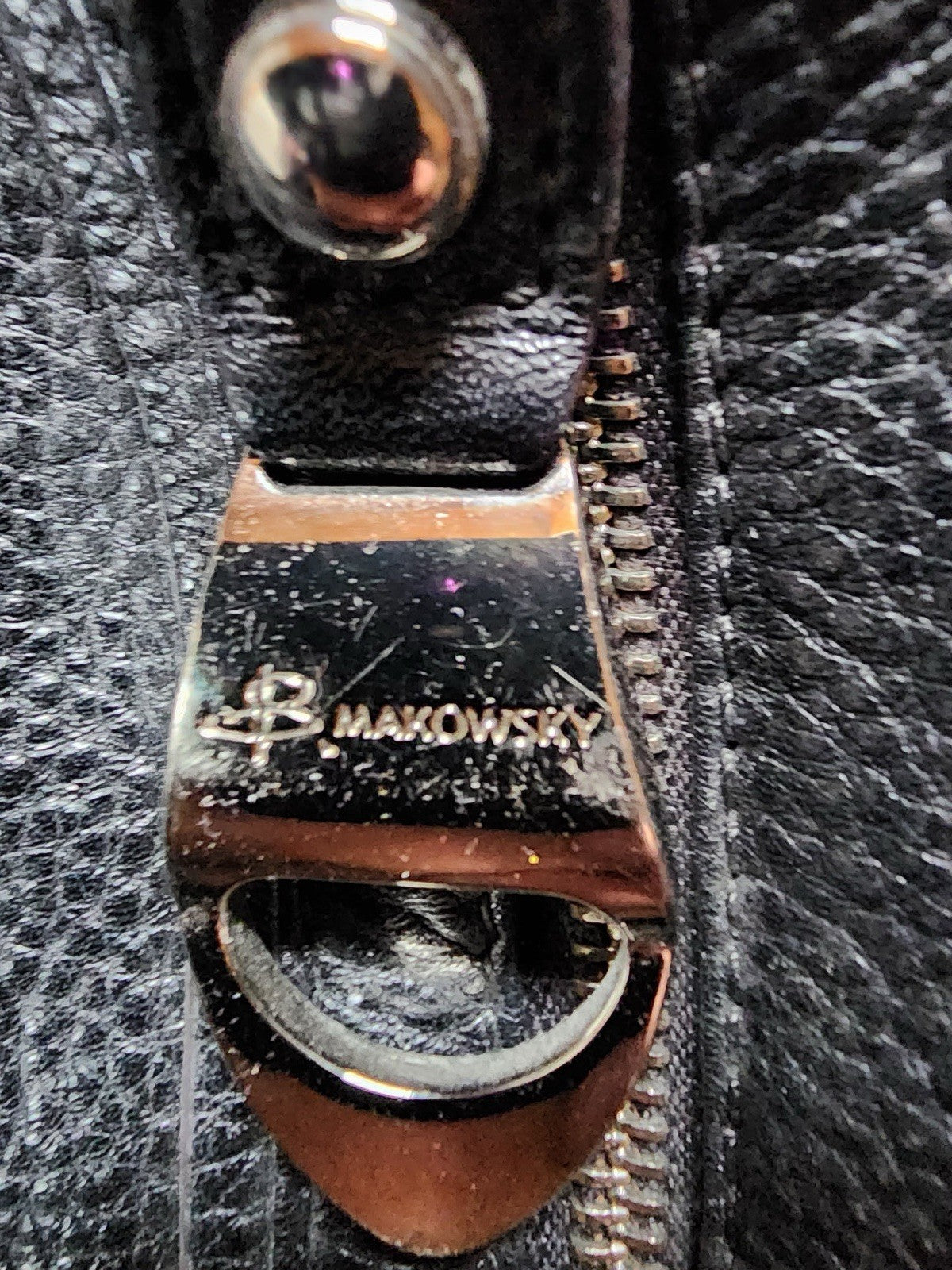 b makowsky leather handbag