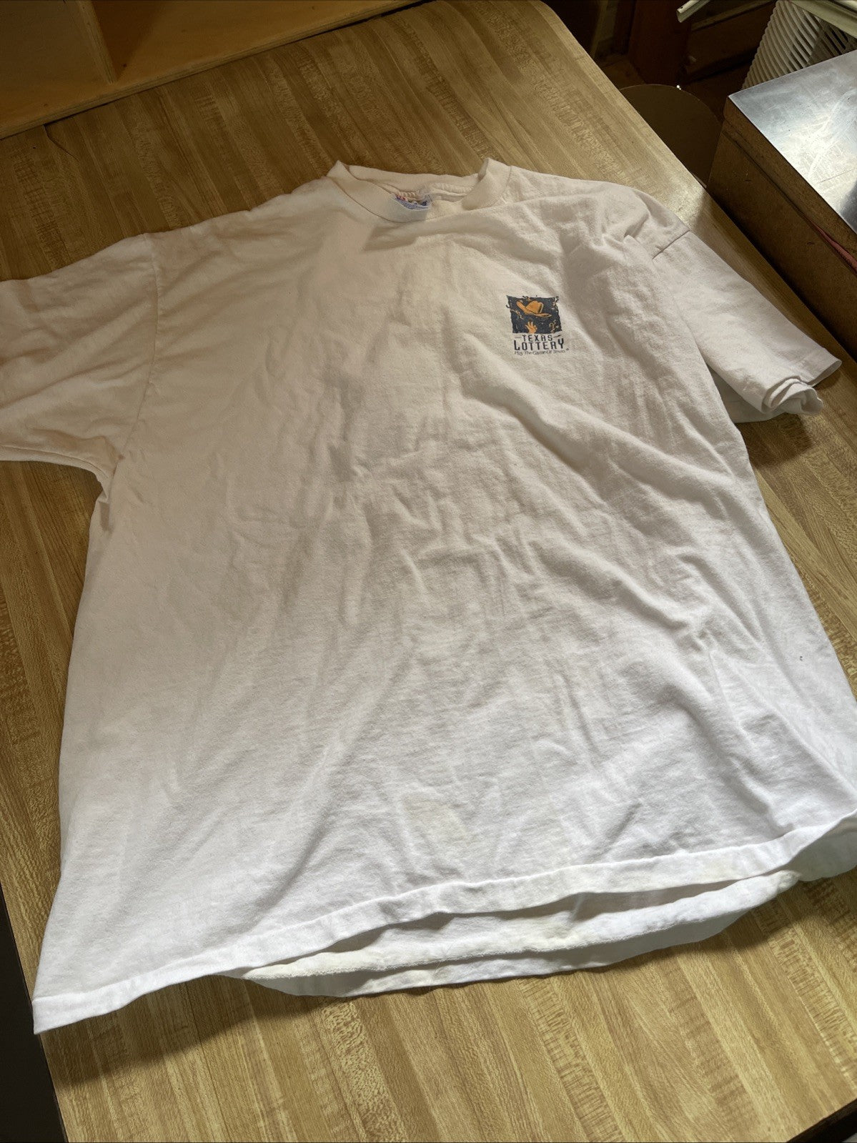 Vintage Hanes Beefy T Shirt Texas Lottery XL Made In USA