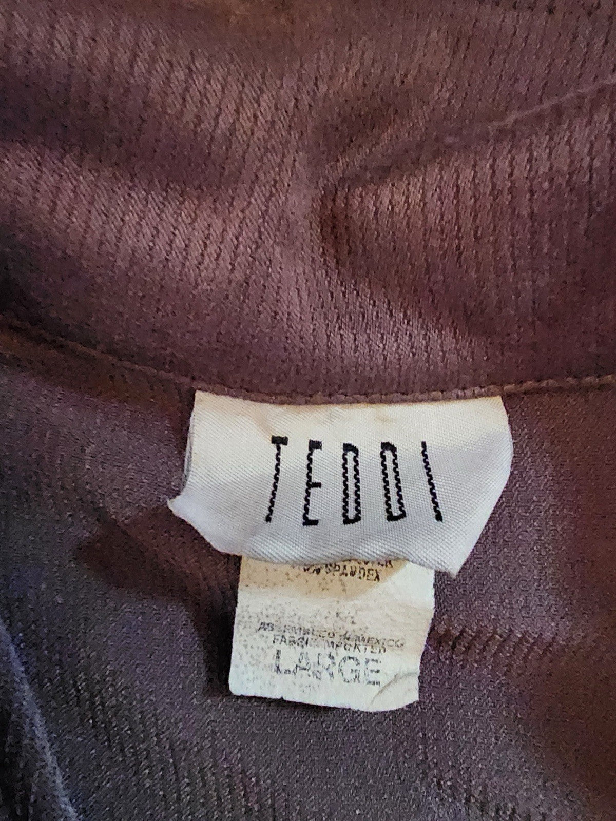 Vintage Teddi Full Zip Large 