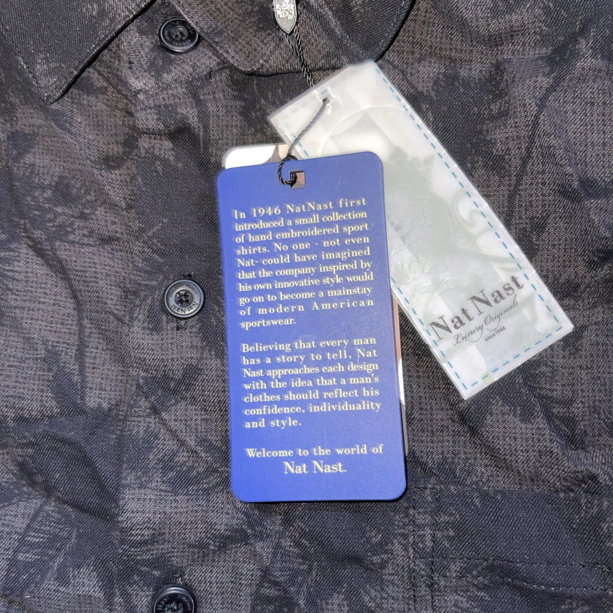 Nat Nast Silk Blend Button Up NWT Large 