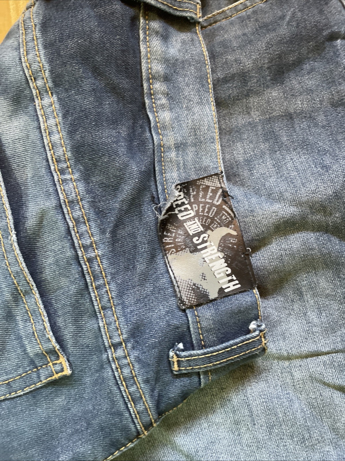 Run With The Bulls Speed And Strength Kevlar Lined Double Knee Jeans 36/32