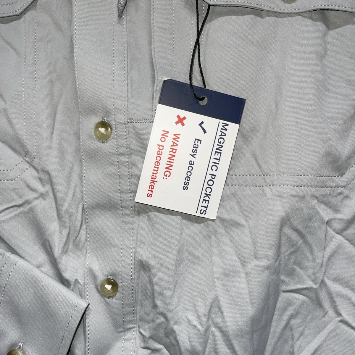 Poncho Button Up Shirt Magnetic Pockets Small 