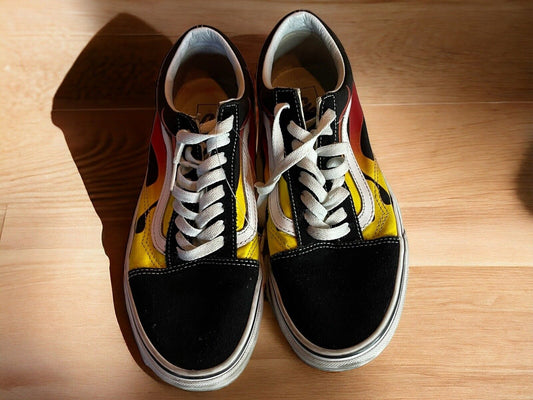 Vans Old Skool Off The Wall Flame Shoes 8.5 Men 10 Women