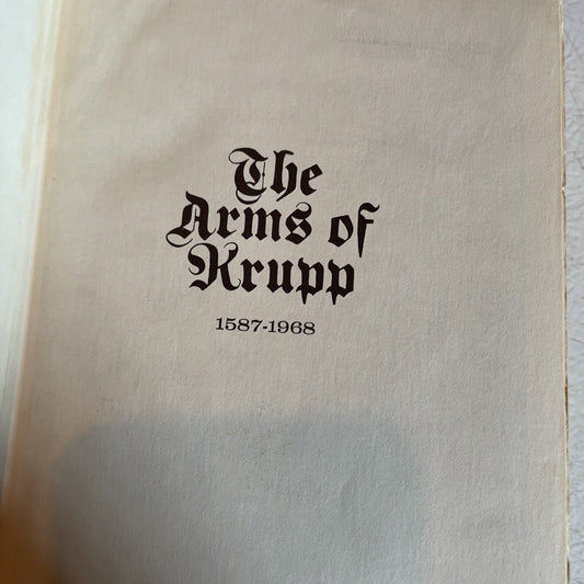 the arms of krupp 1587-1968 Hardcover 