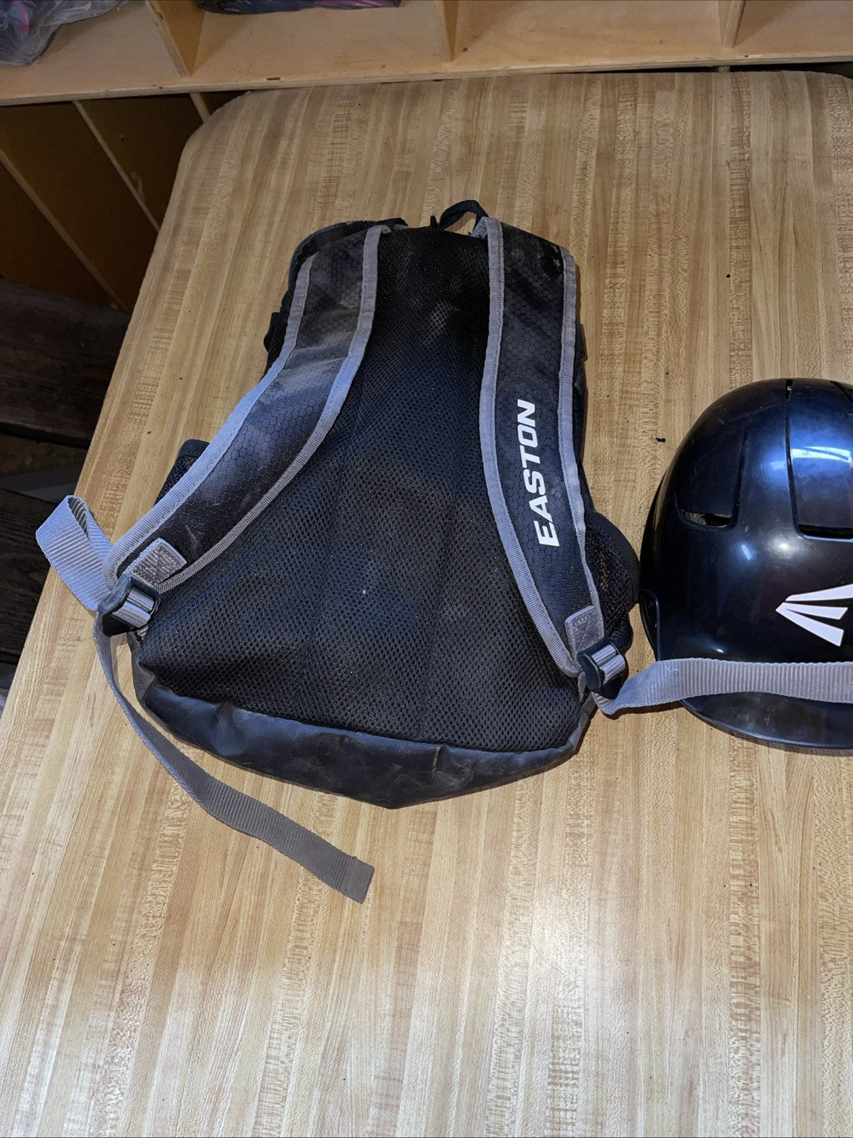 Easton Backpack And Batting Helmet Helmet Size 6.5