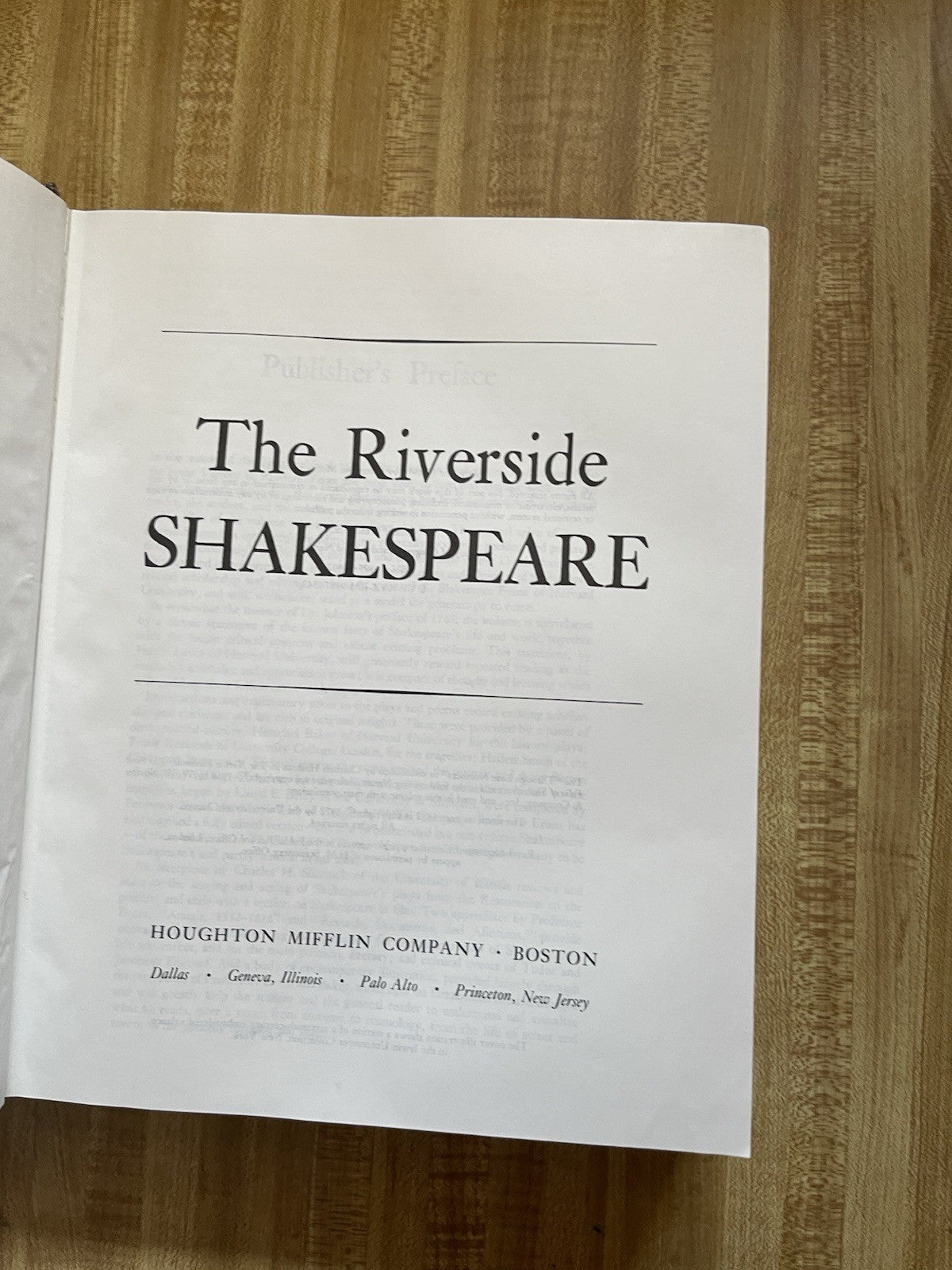 The Riverside Shakespeare 