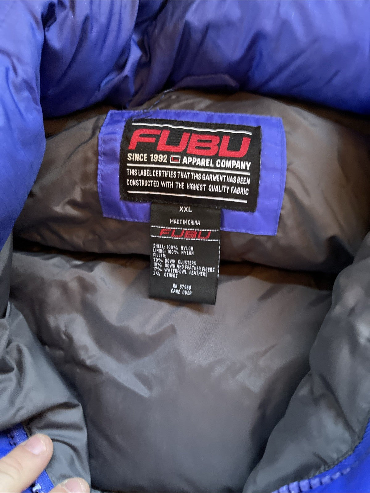 Vintage Fubu Puffer Jacket XXL Hiphop Streetwear Y2K 