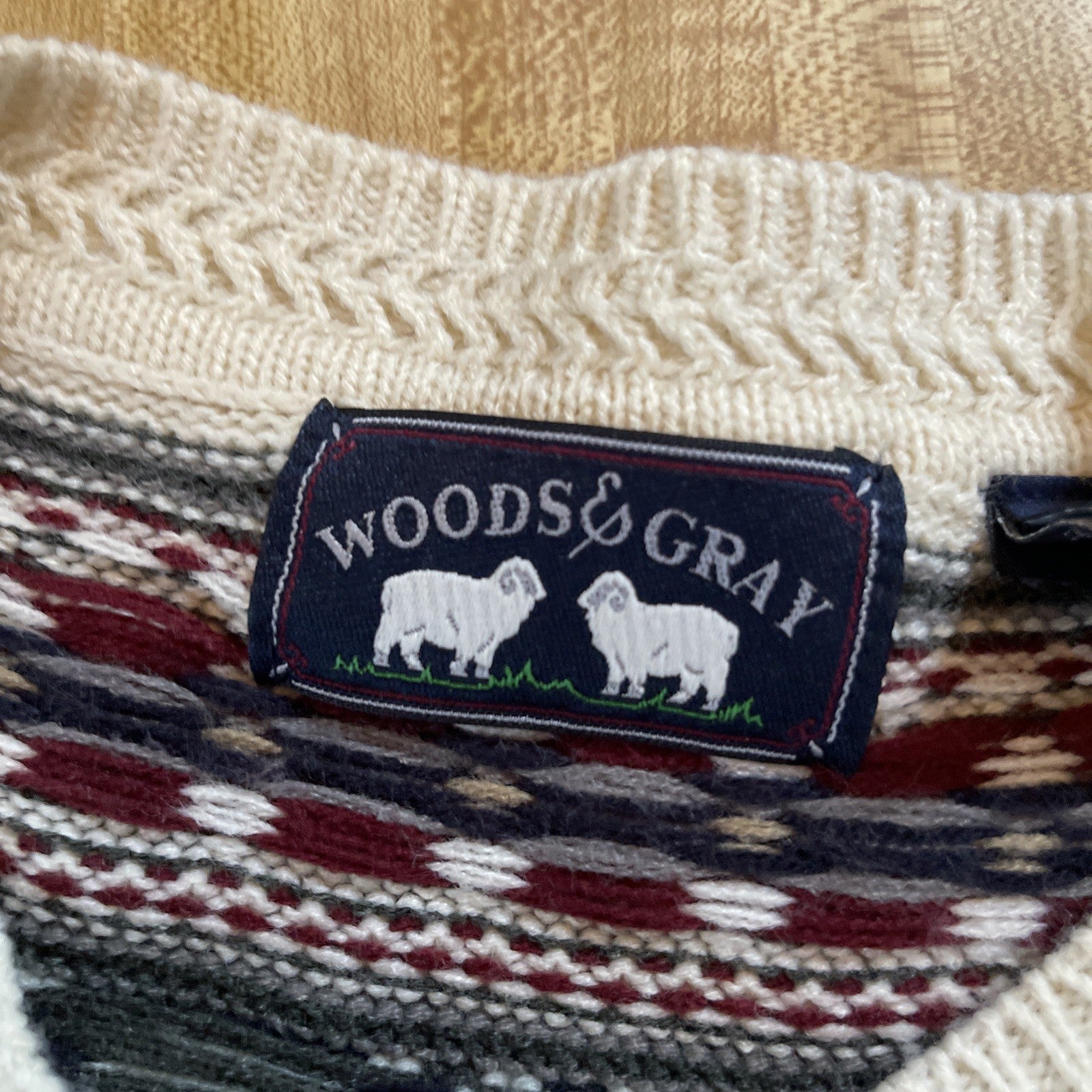 Vintage Woods & Gray Sweater Medium 