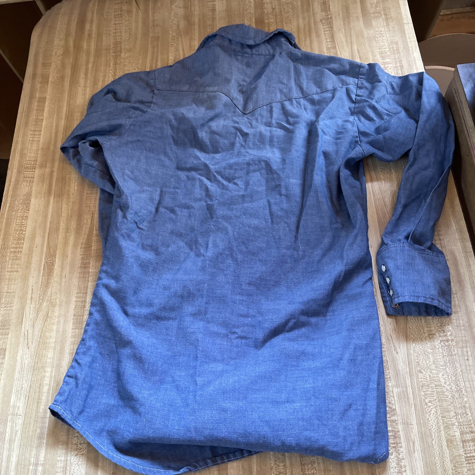 vintage wrangler sanforized Pearl Snap 14.5