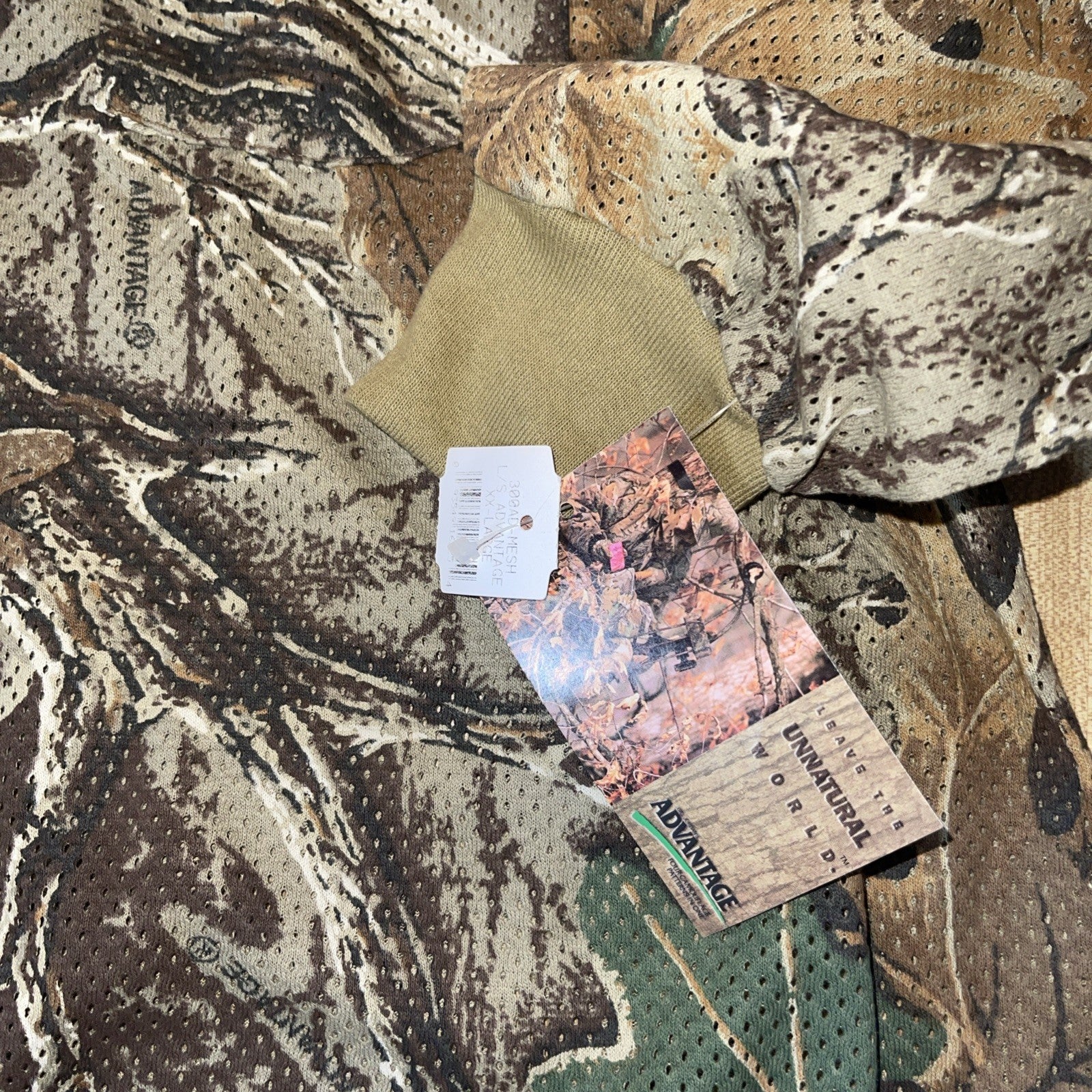 Vintage Redhead Woodland Camo Advantage Long Sleeve 2XL NWT Deadstock 