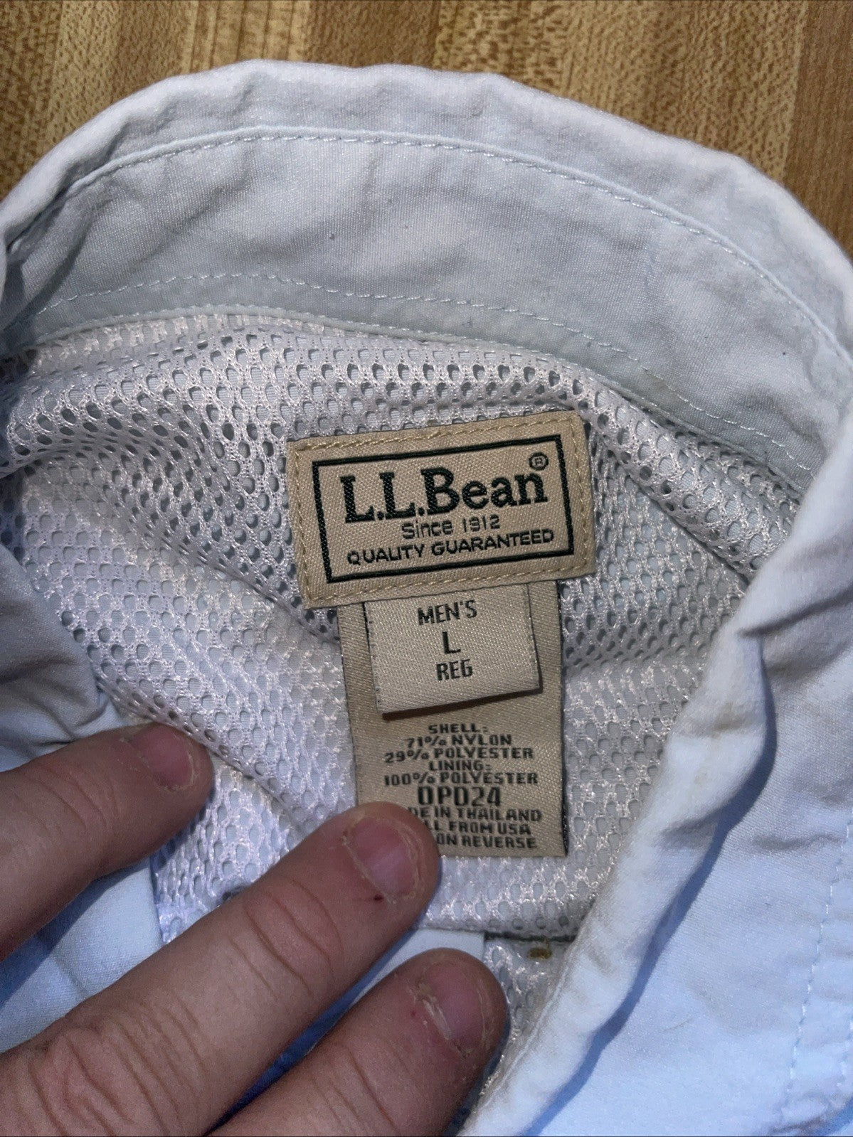ll bean vented fishing shirt large