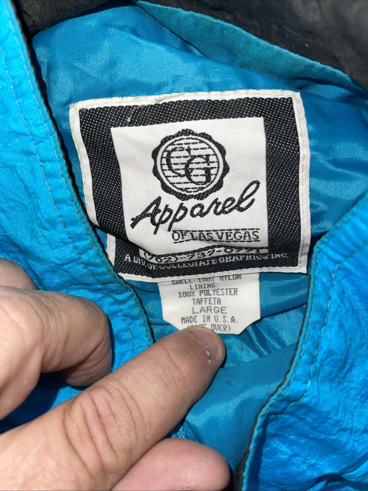 Vintage Windbreaker Apparel Of Las Vegas Large 