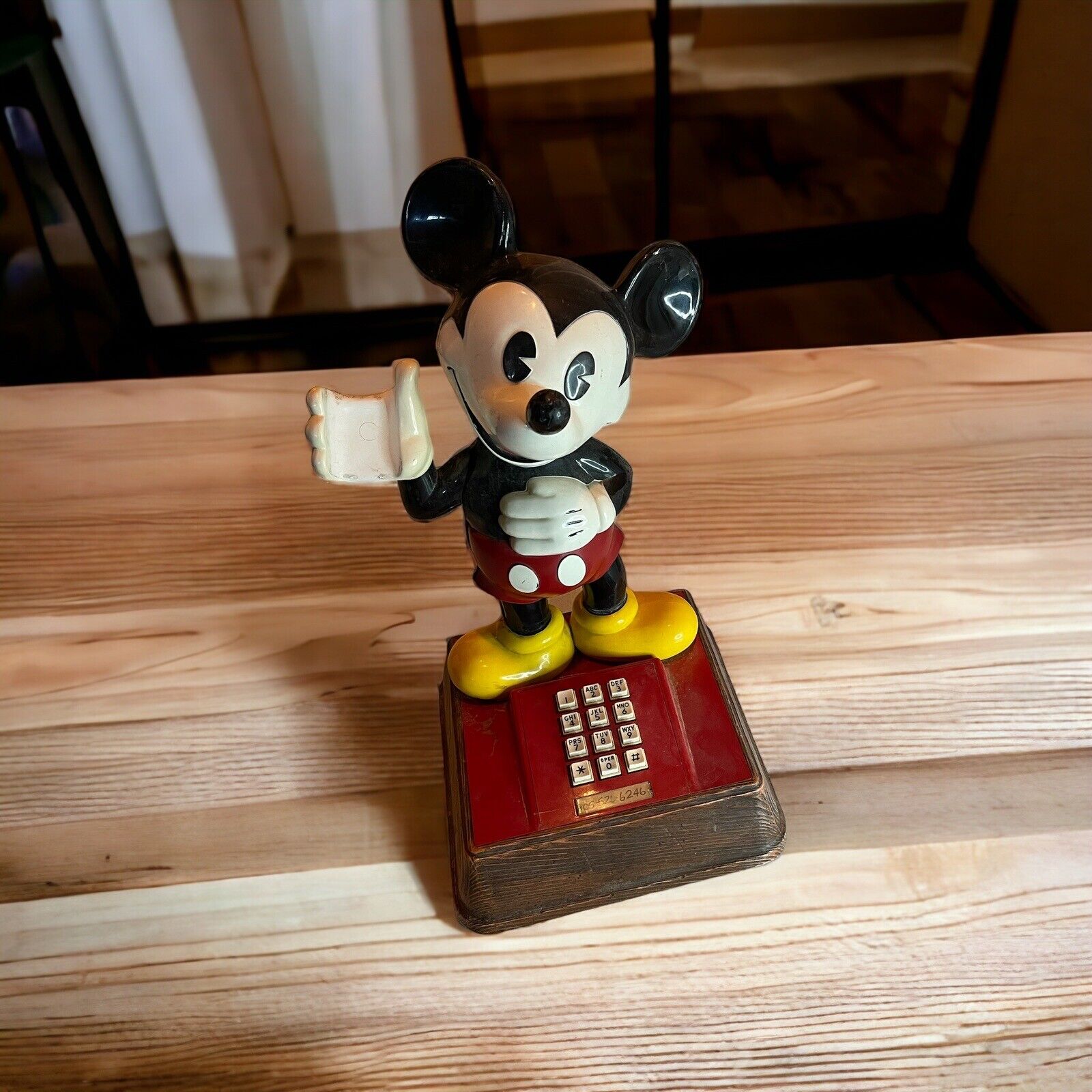 Vintage The Mickey Mouse Phone Base Only No Handset Or Cables 