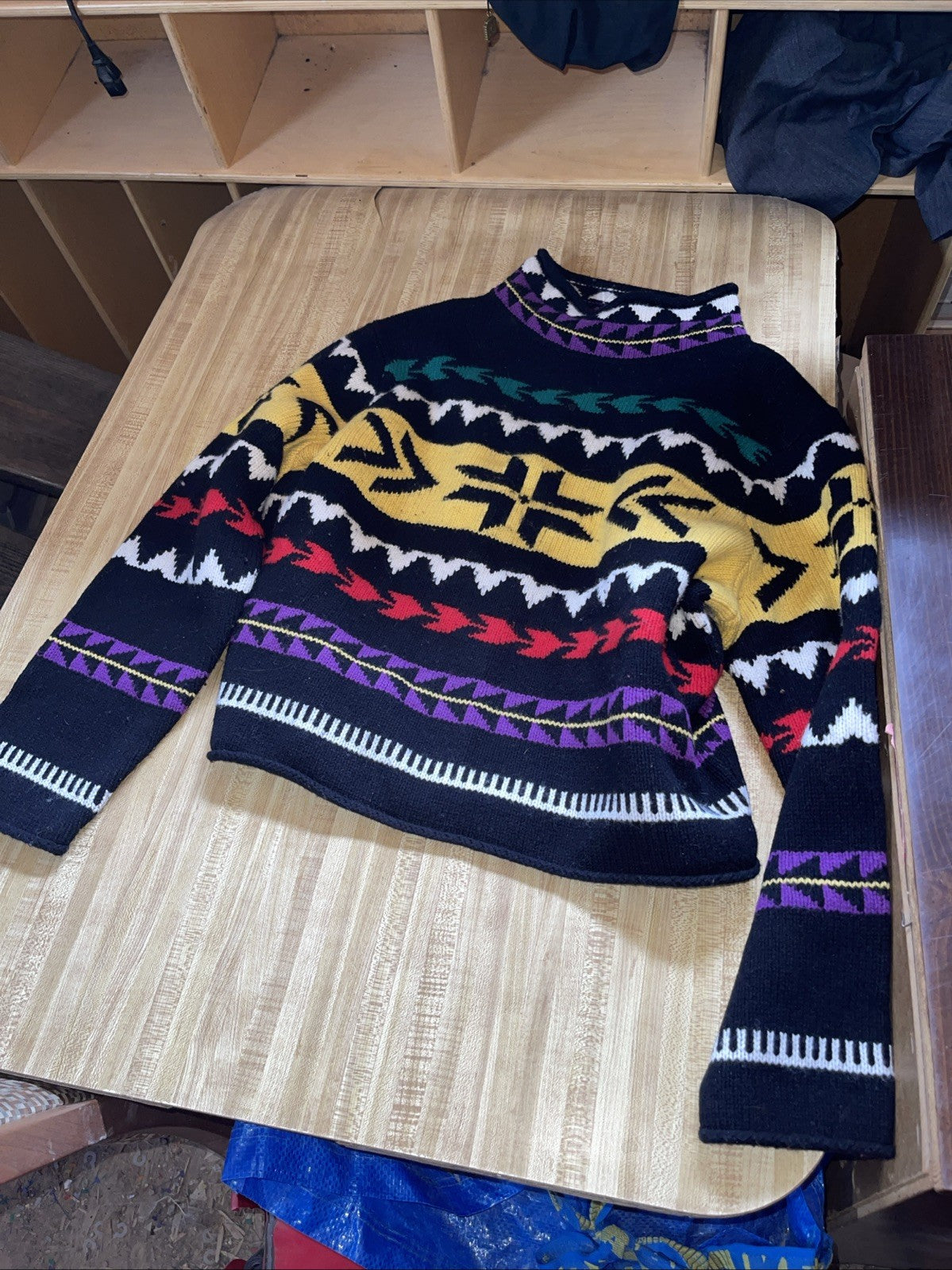Polo Ralph Lauren Jacquard Knit Turtleneck Sweater Aztec Southwestern XXL 