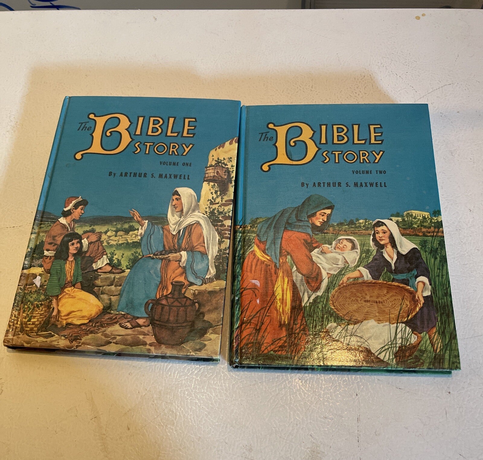 The Bible Story Hardcover Lot Antique