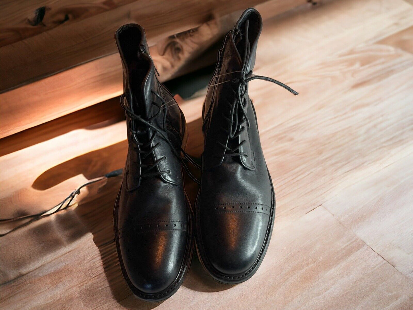Frye Lace Up Side Zip Boots 9.5