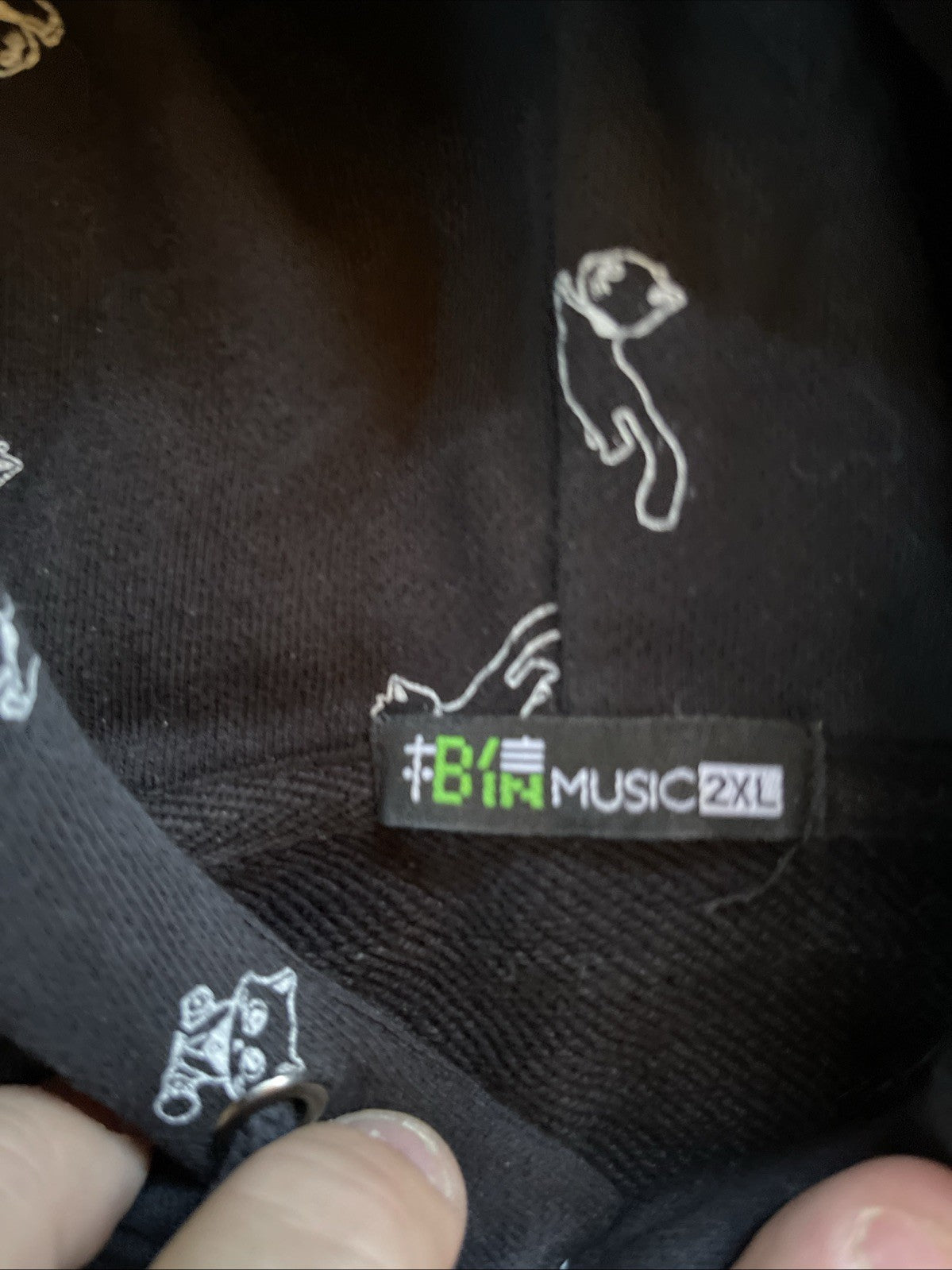 Bin Music AOP Hoodie 2XL