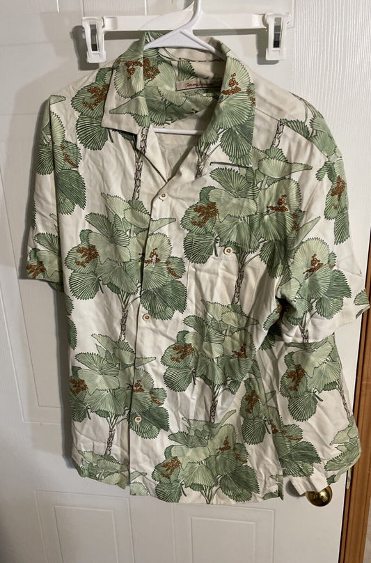 Tommy Bahama Silk Hawaiian Shirt Large 