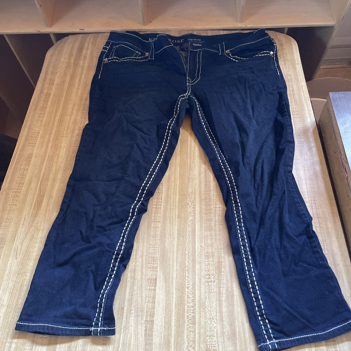 Knox Rose Crop Skinny Jeans 18 Flap Pockets