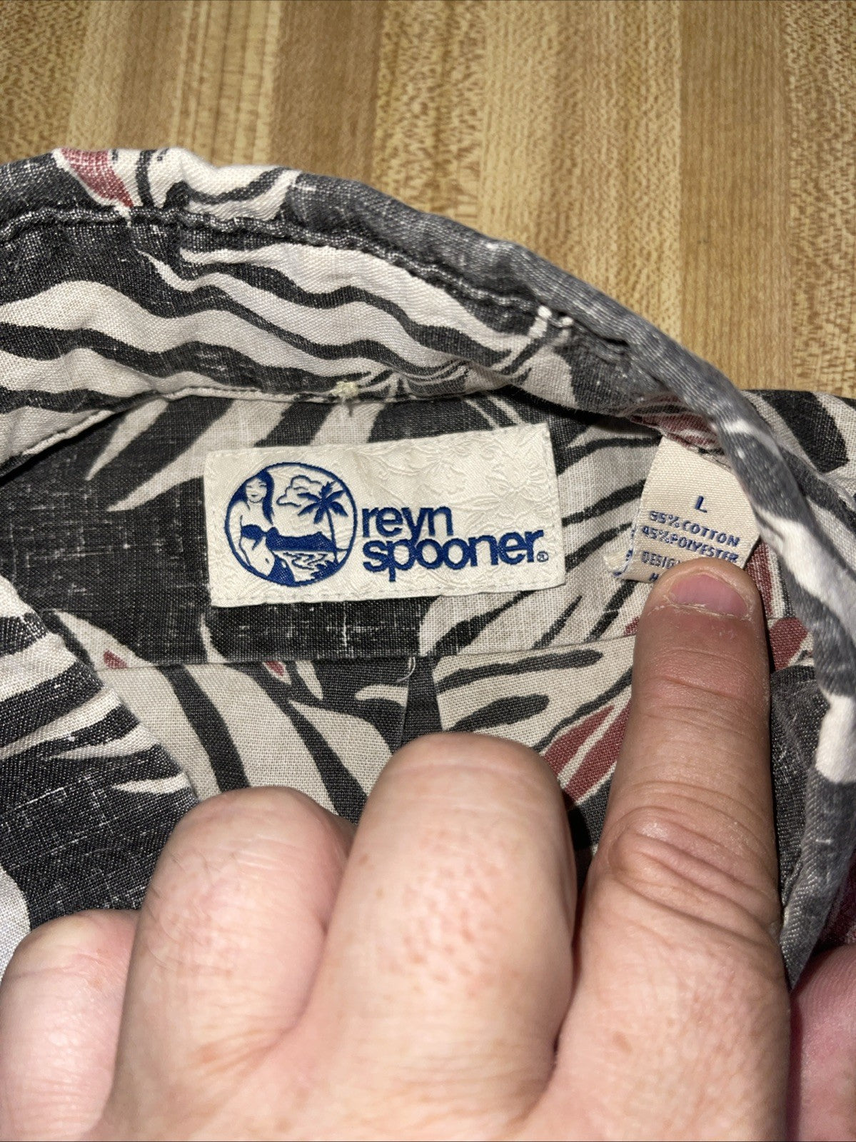 reyn spooner hawaiian shirt large