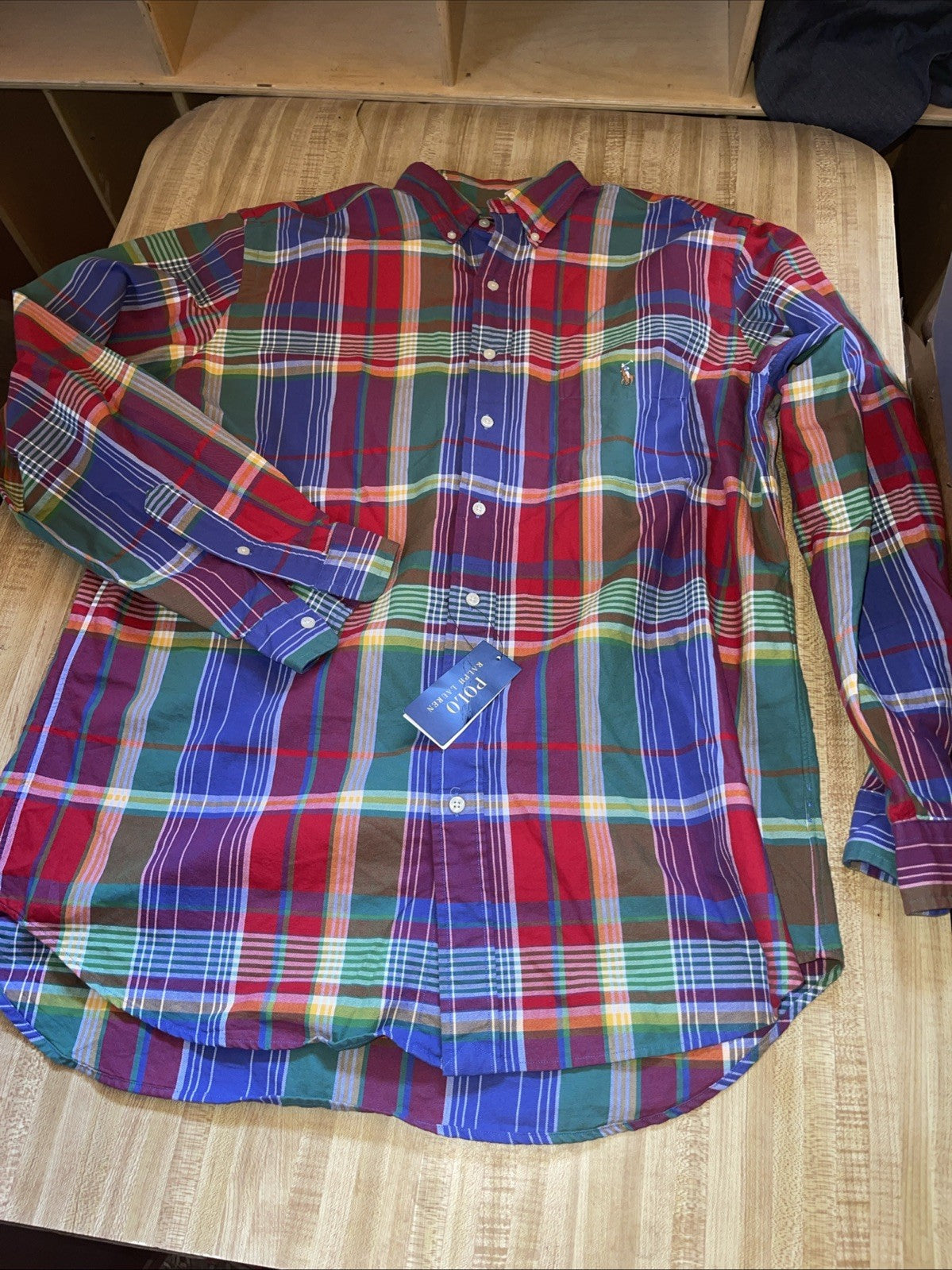 Polo Ralph Lauren Button Down Large Tall LT Flesh Pony NWT