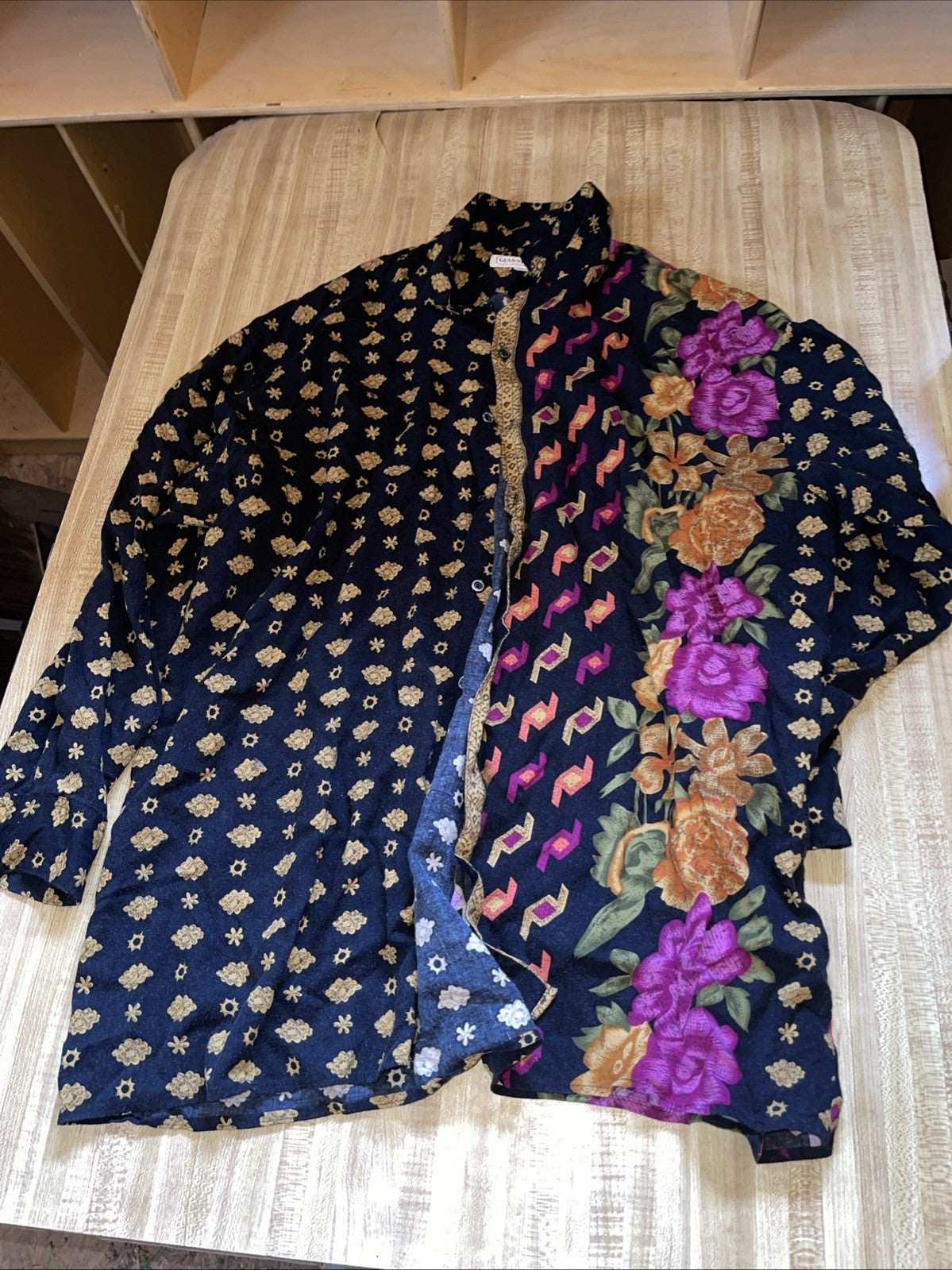 Gianni Abozzi Button Up XL Vintage Rayon 