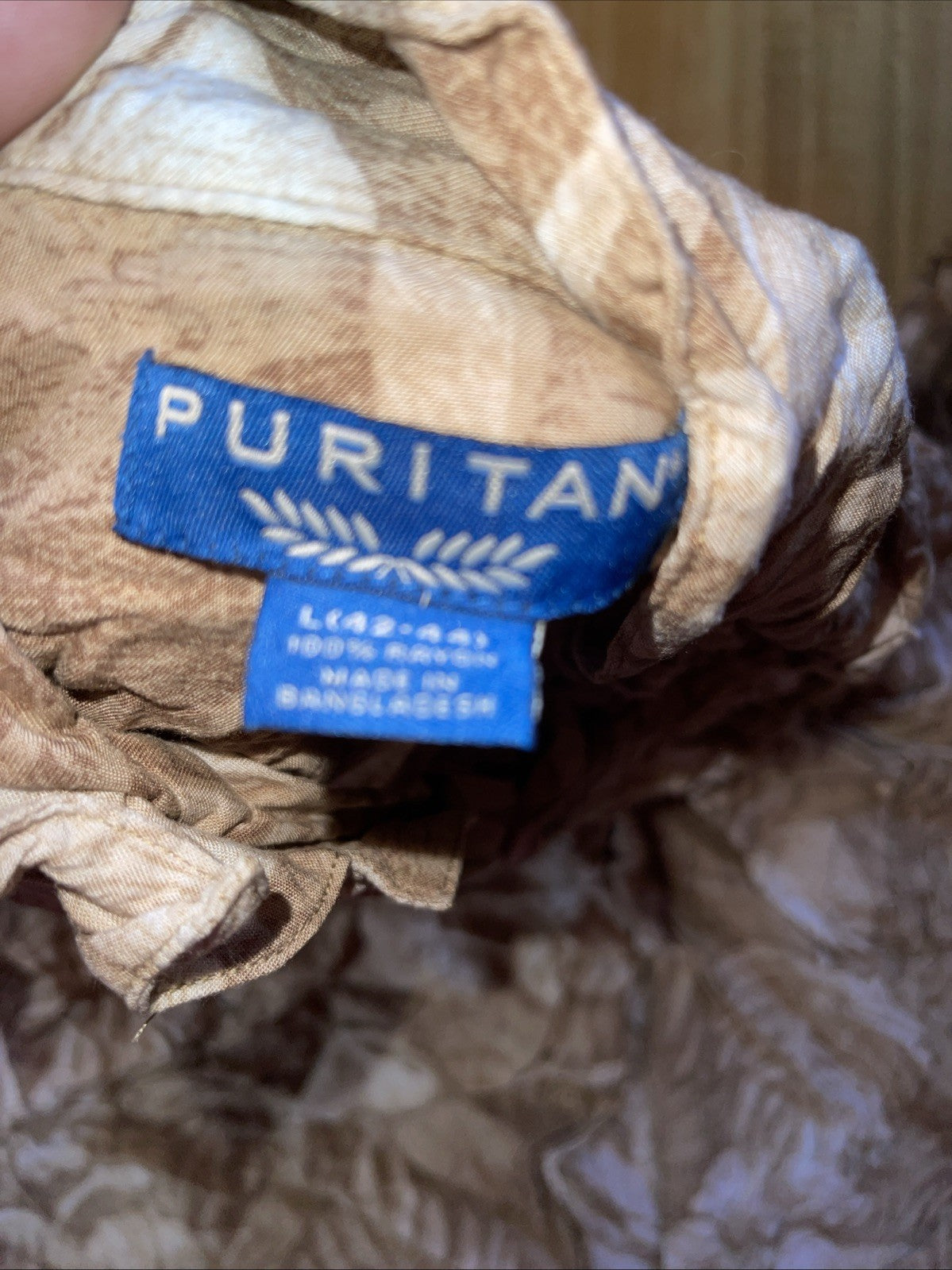 Puritan Hawaiian Shirt Large Rayon