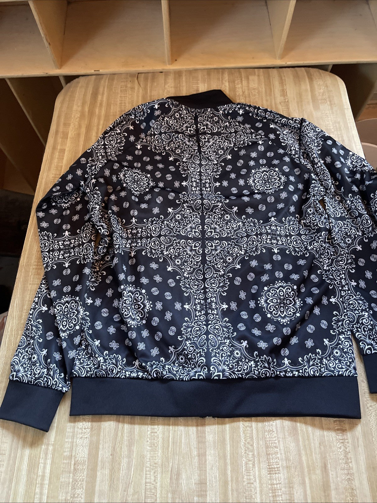 Crooks & Castles Bandanna Print Track Jacket Large Hiphop Streetwear 
