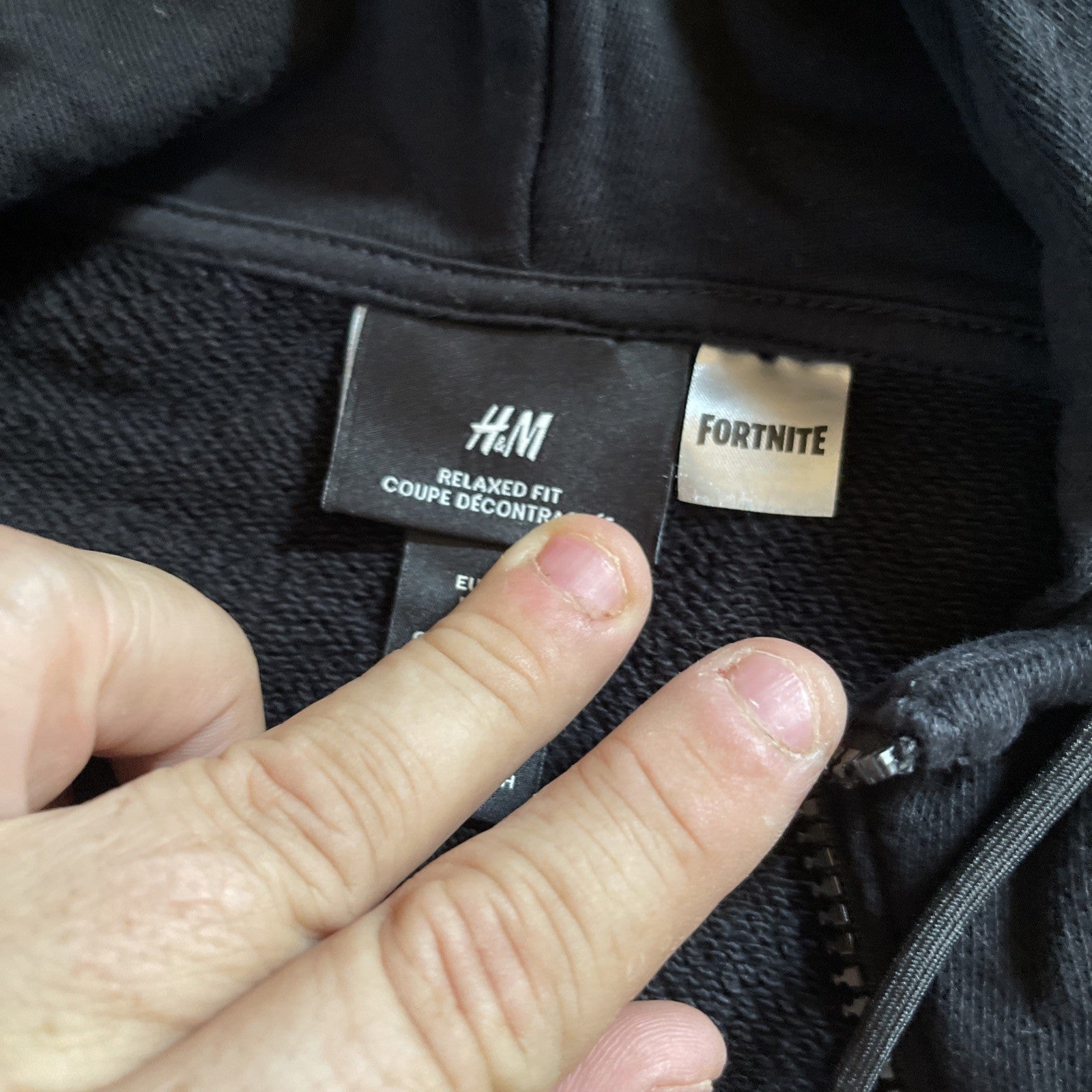 H&M Fortnite Hoodie Quarter Zip Large 