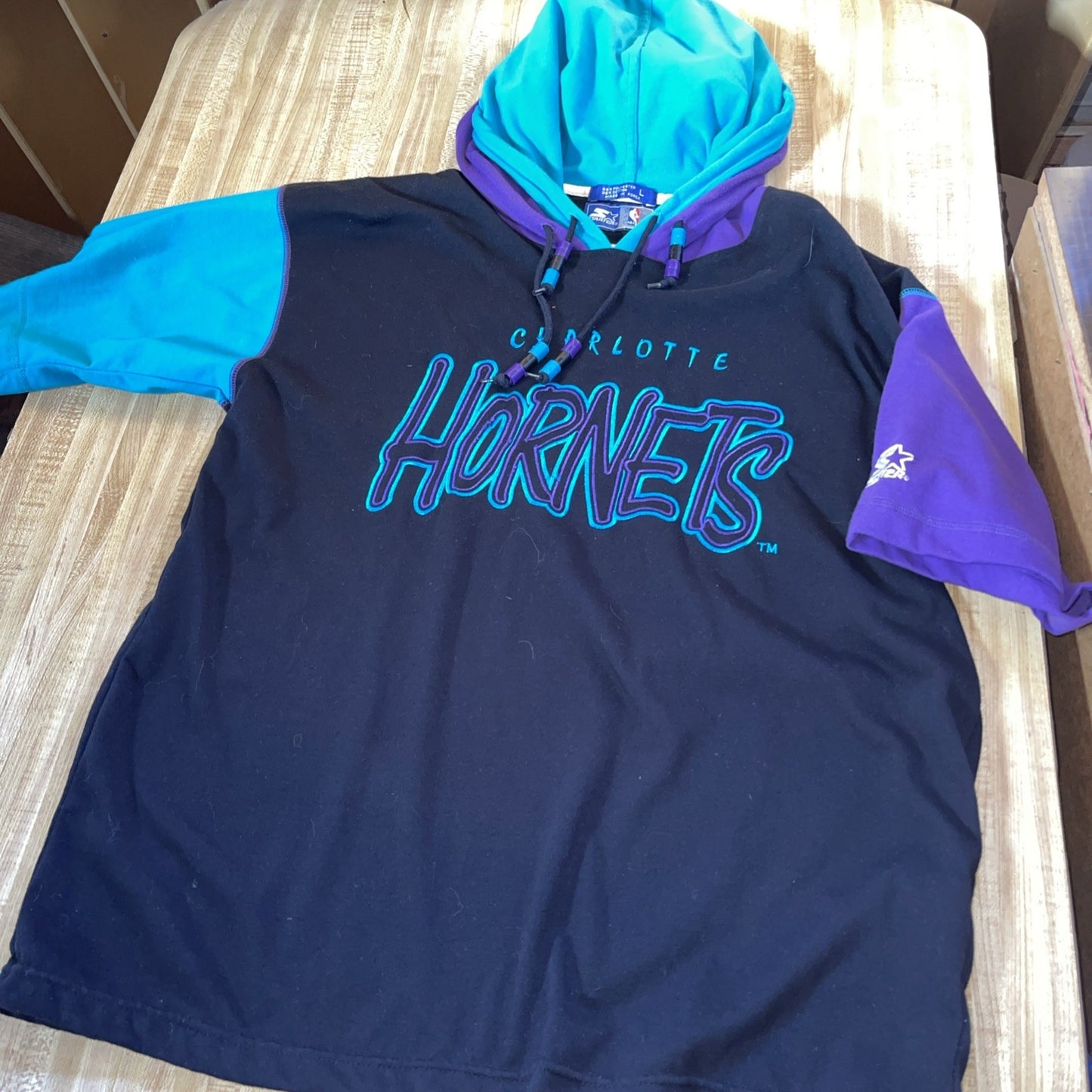 Vintage Starter Charlotte Hornets Hoodie Large 