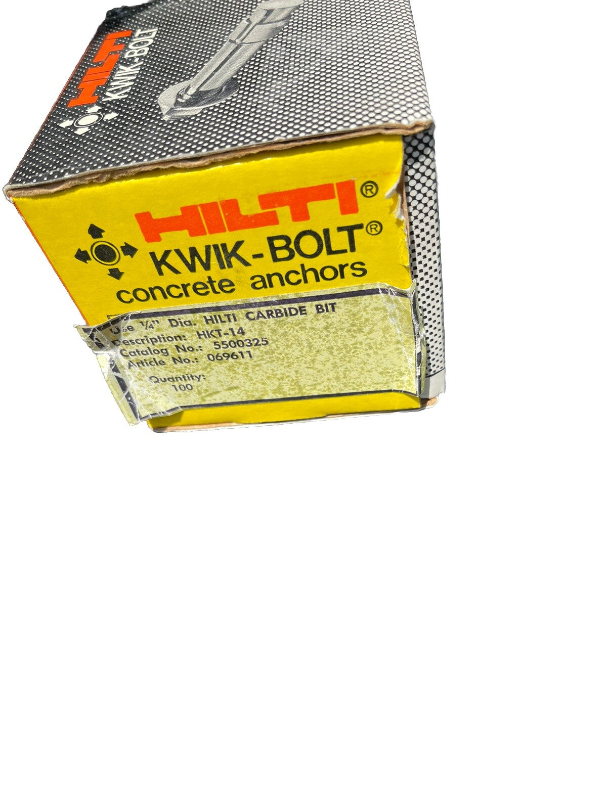Hilti Kwik Bolt Concrete Anchors Box Of 100