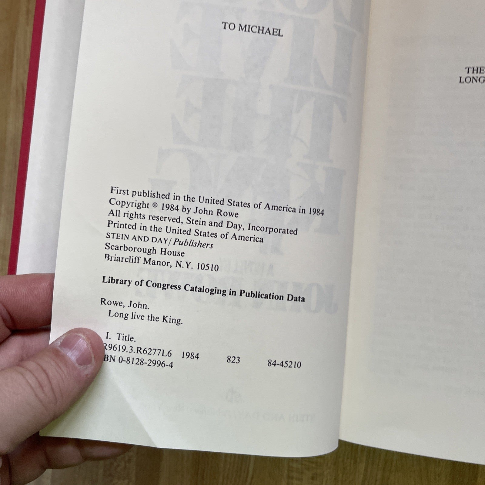 Long Live The King Hardcover First Edition 
