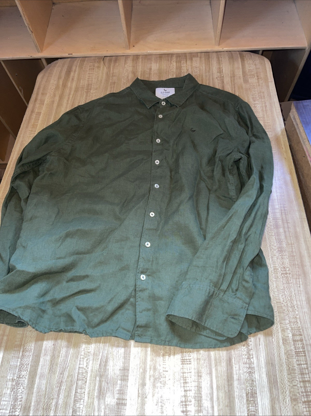 Old Khaki Button Up 2XL 