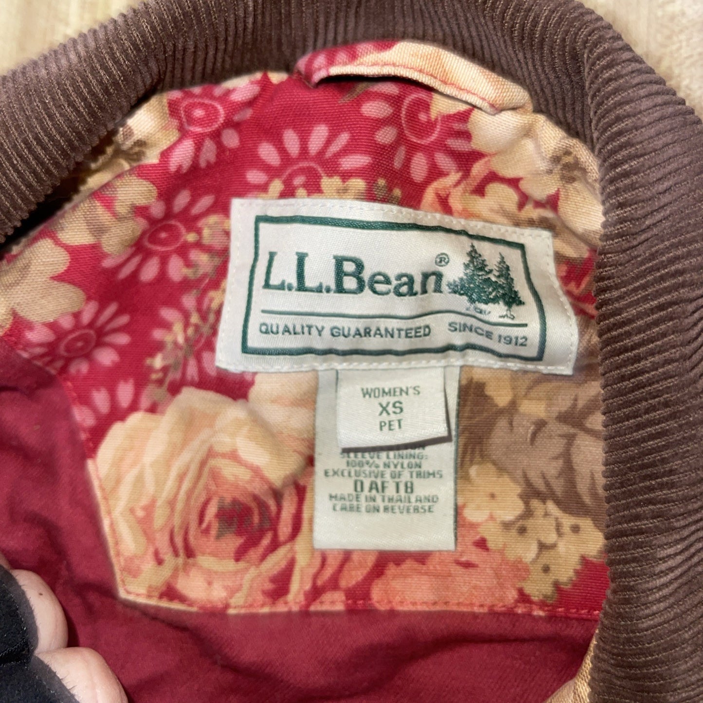 Vintage LL Bean Chore Coat Women’s XS AOP Floral 