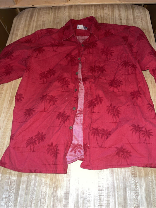 reyn spooner hawaiian shirt large