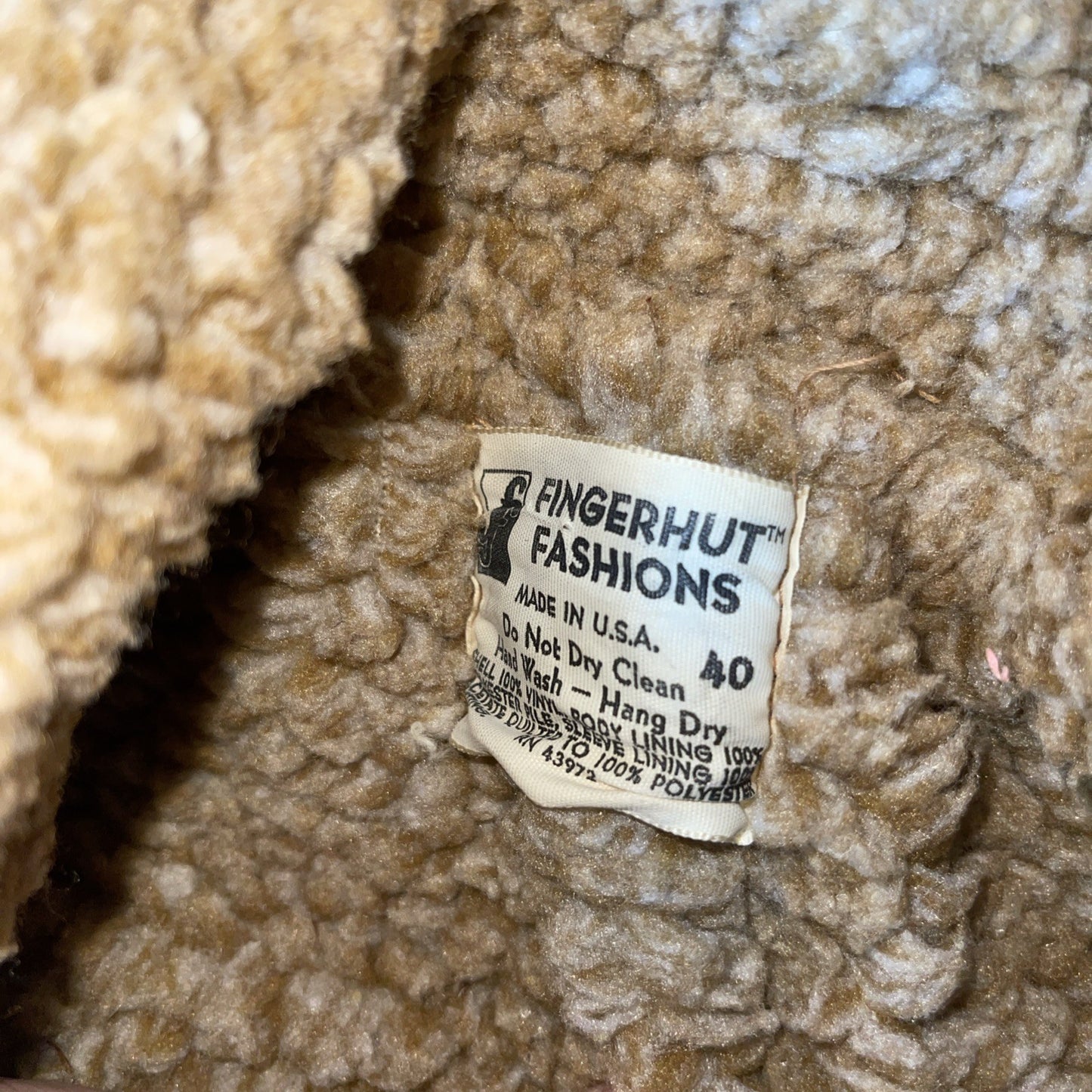 Vintage Fingerhut Sherpa Lined Suede Jacket 40