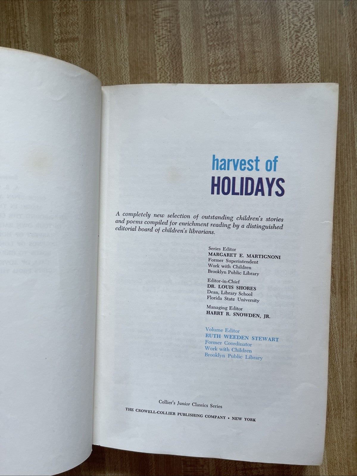 Harvest Of Holidays Hardcover 