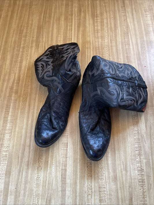 dan post full quill ostrich boots 9.5 D