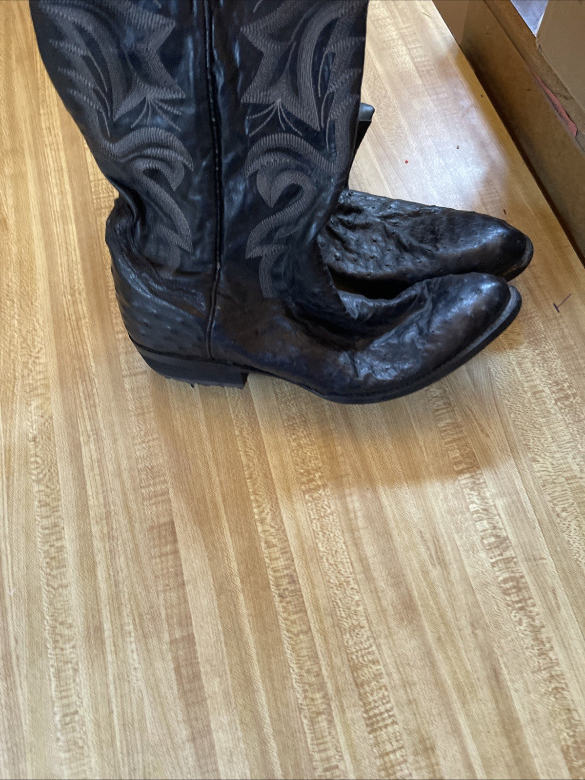 dan post full quill ostrich boots 9.5 D