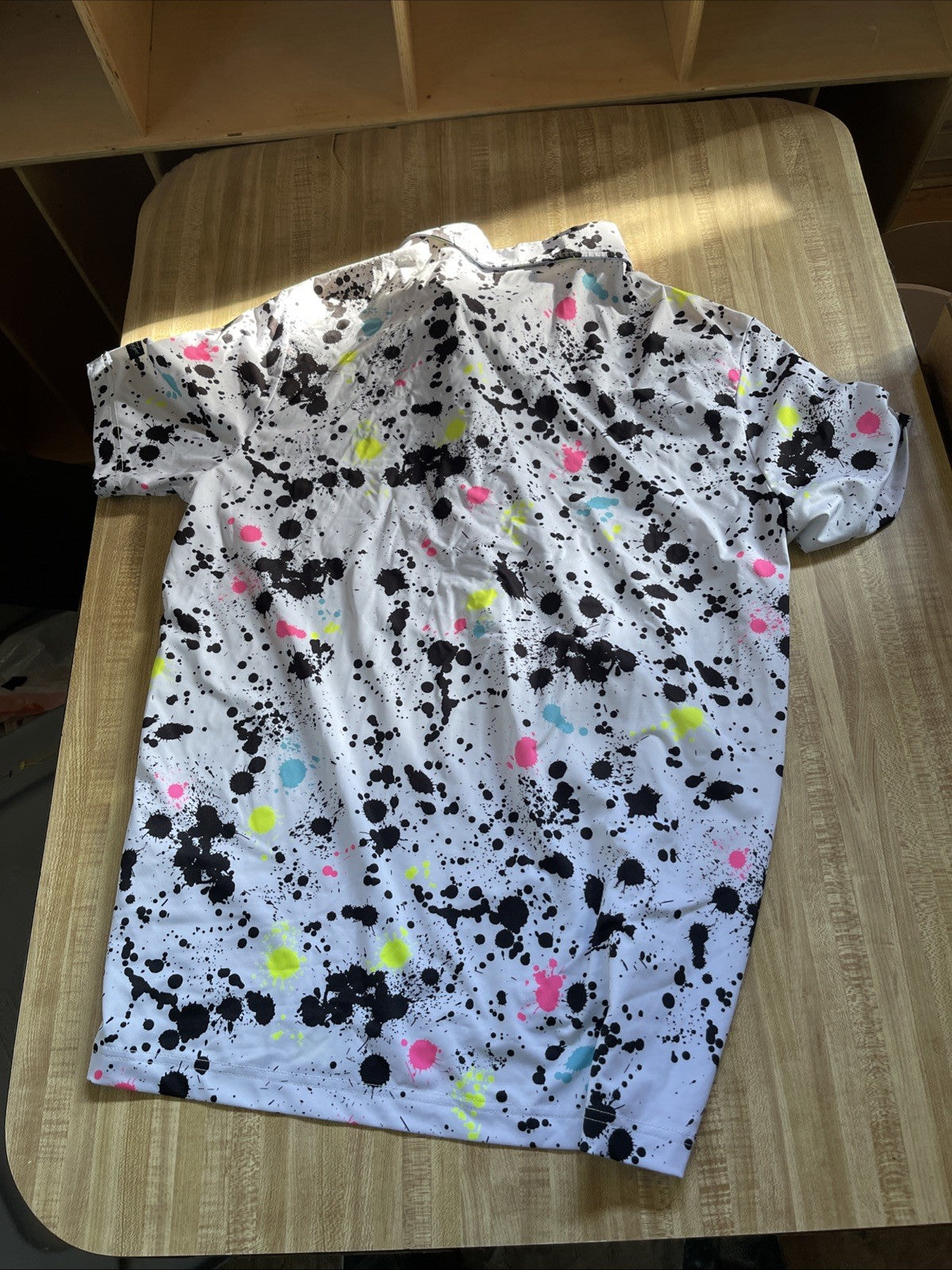 Sunday Swagger Paint Splatter Polo Large 