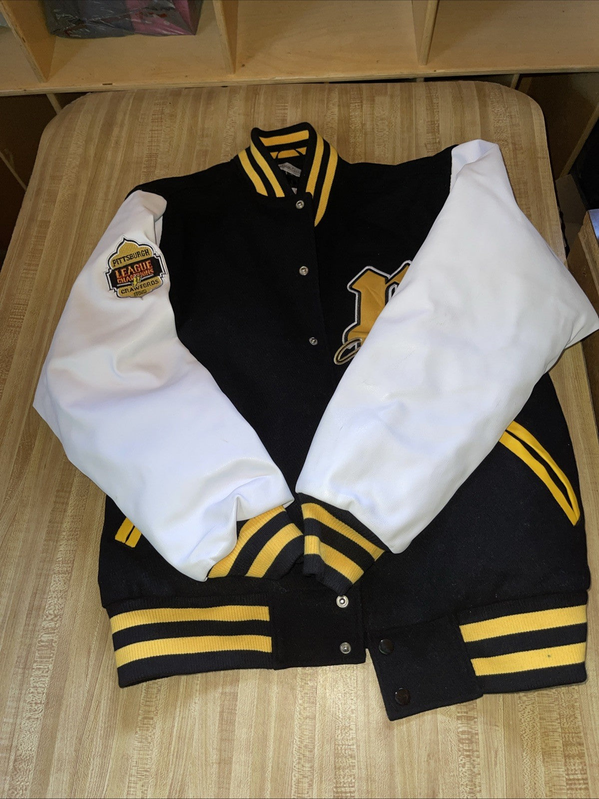 Headgear Classics Pittsburgh Crawfords League Champions Varsity Jacket Medium 