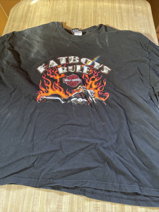 Fatboys Rule Harley Davidson T Shirt 4XL