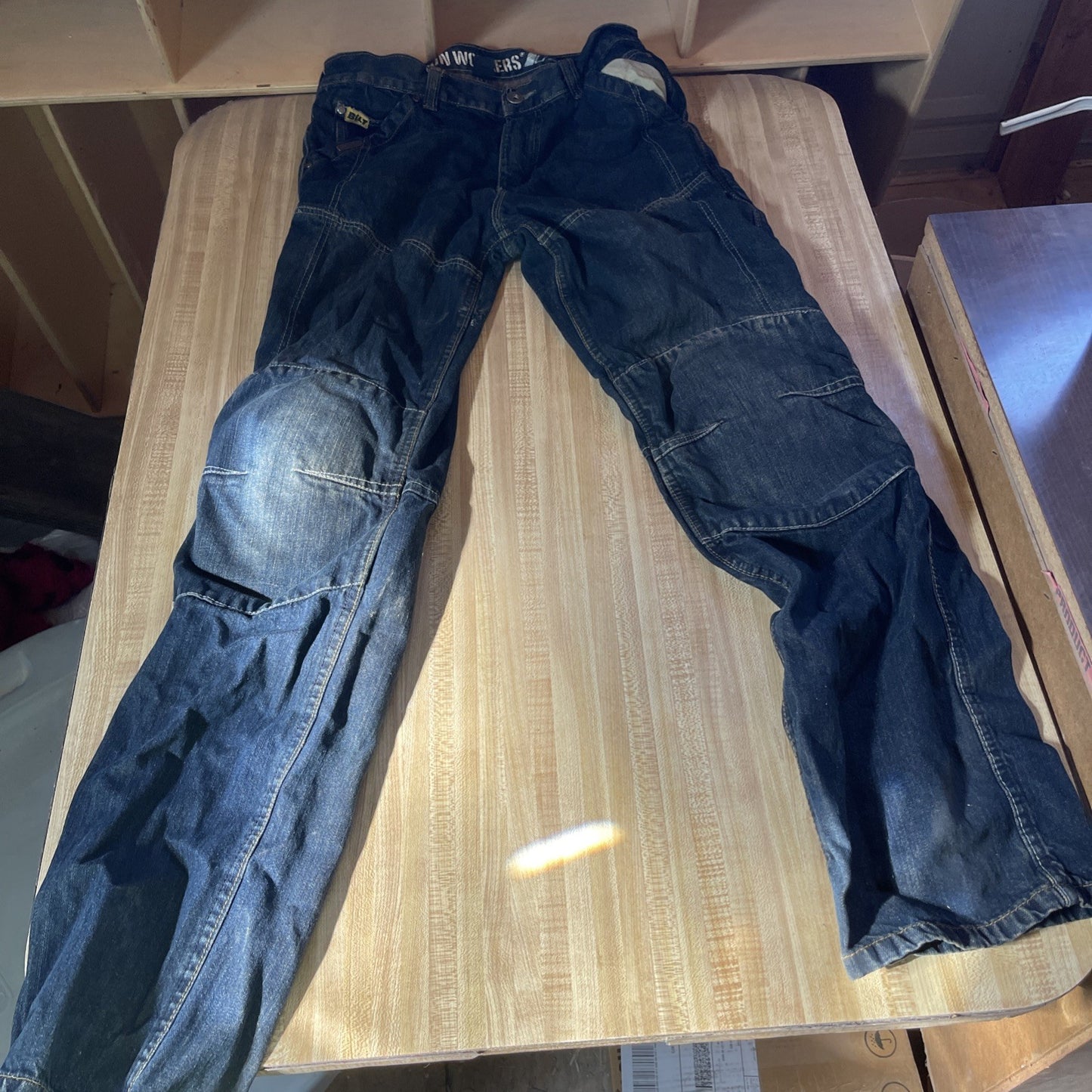 bilt iron workers jeans Double Knee Built In Knee Pads 32x32