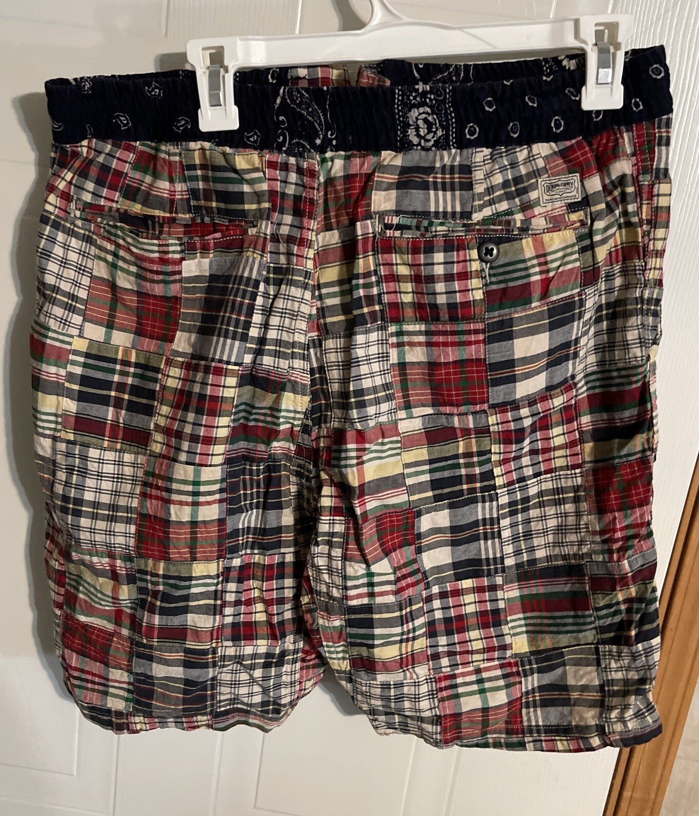 Denim & Supply Ralph Lauren Patchwork Drawstring Shorts Medium